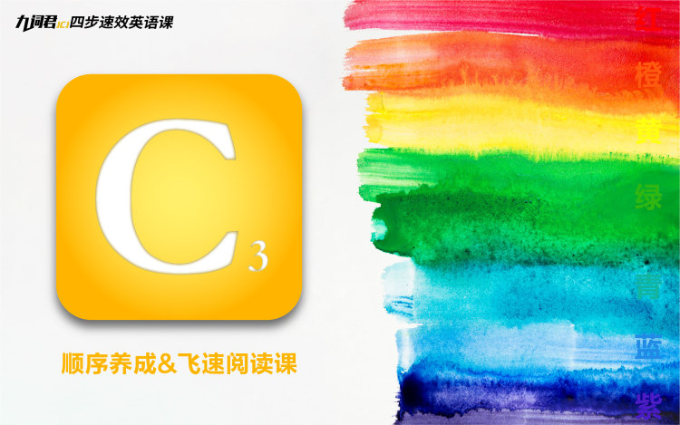 C3 顺序思维养成课 Cemt英文飞速阅读 九词君四步速效英语课 千聊