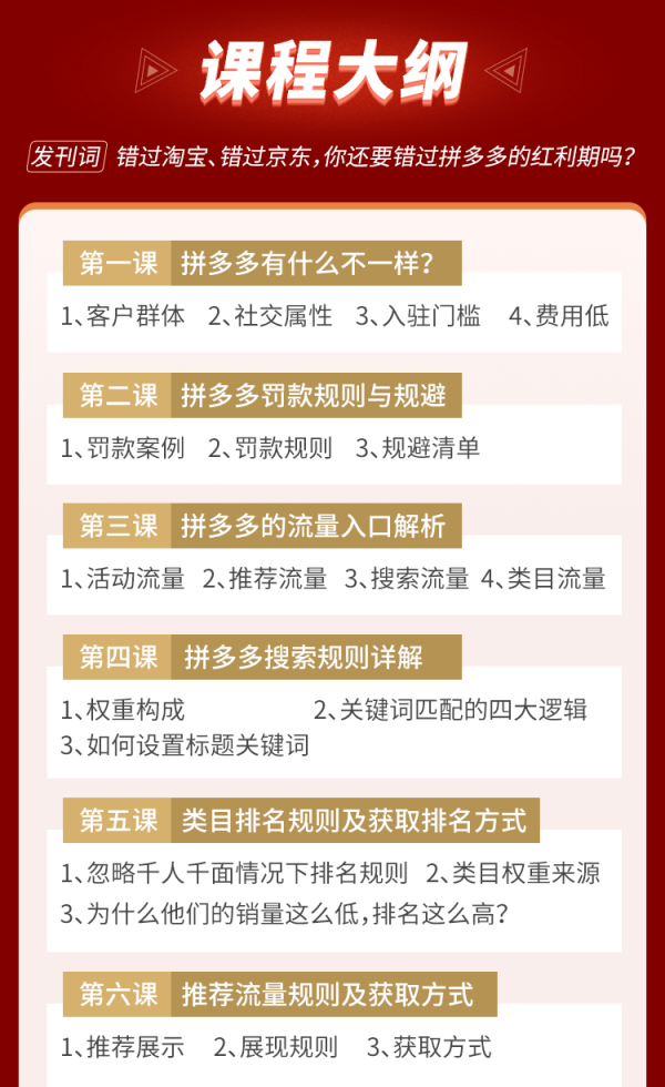 拼多多官方讲师 :言若非,拼多多赚钱全攻略,教你挖掘被人忽视电商蓝海新红利!【完结】_言若非