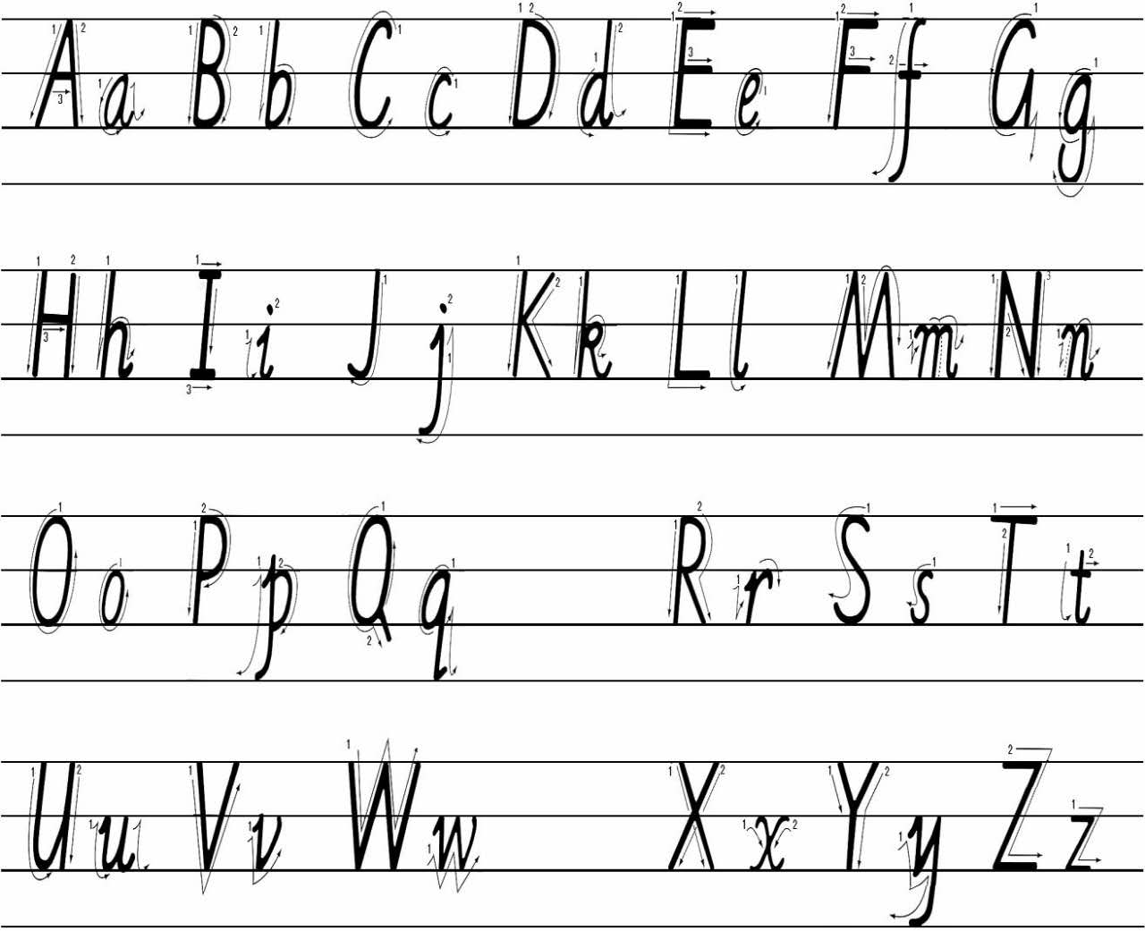 0基础学英语之26个字母(2)书写格式笔顺