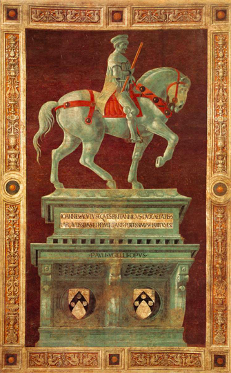 保罗·乌切洛,《 约翰    霍克伍德纪年陵墓》,1436年,壁画,820x515