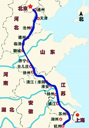 京杭大运河航线