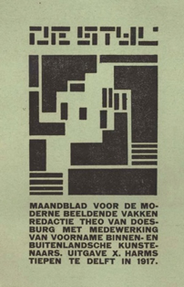 第一期《风格》杂志封面,杜斯伯格,1917(图片来自wikipedia)