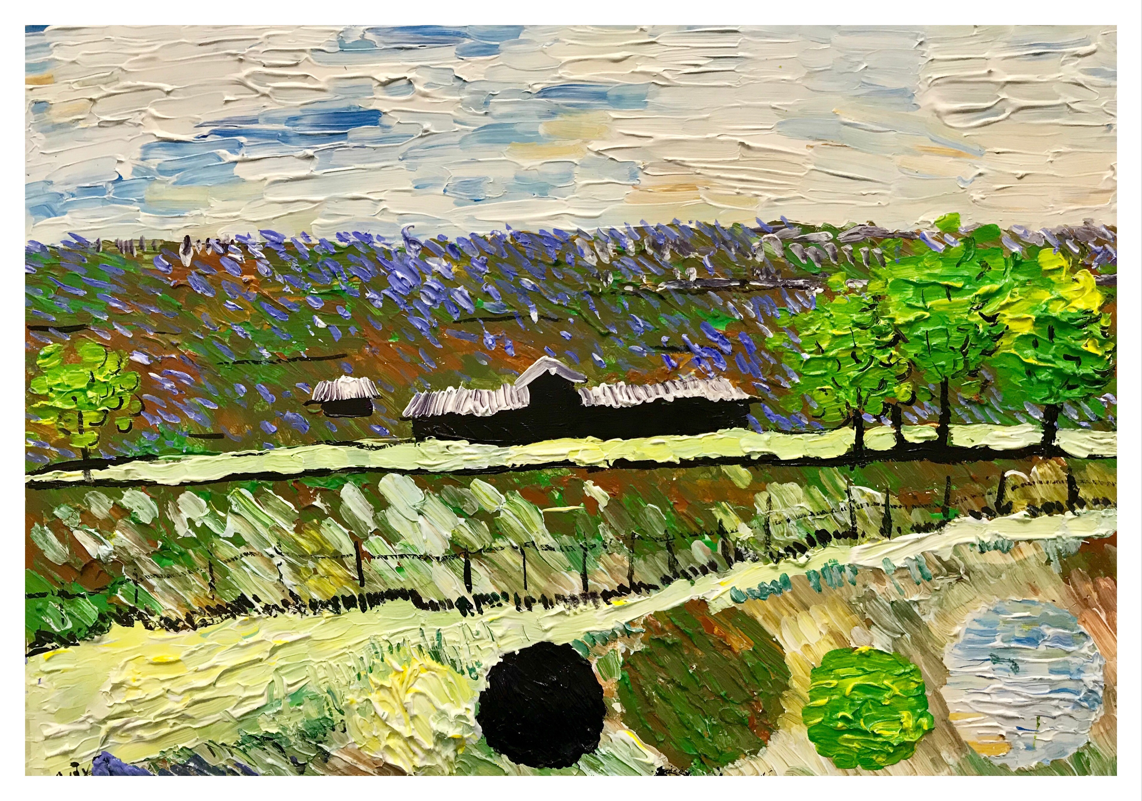 百年后的春天》 丙烯 专业培养期 ages 这一阶段孩子进入了客观写实期