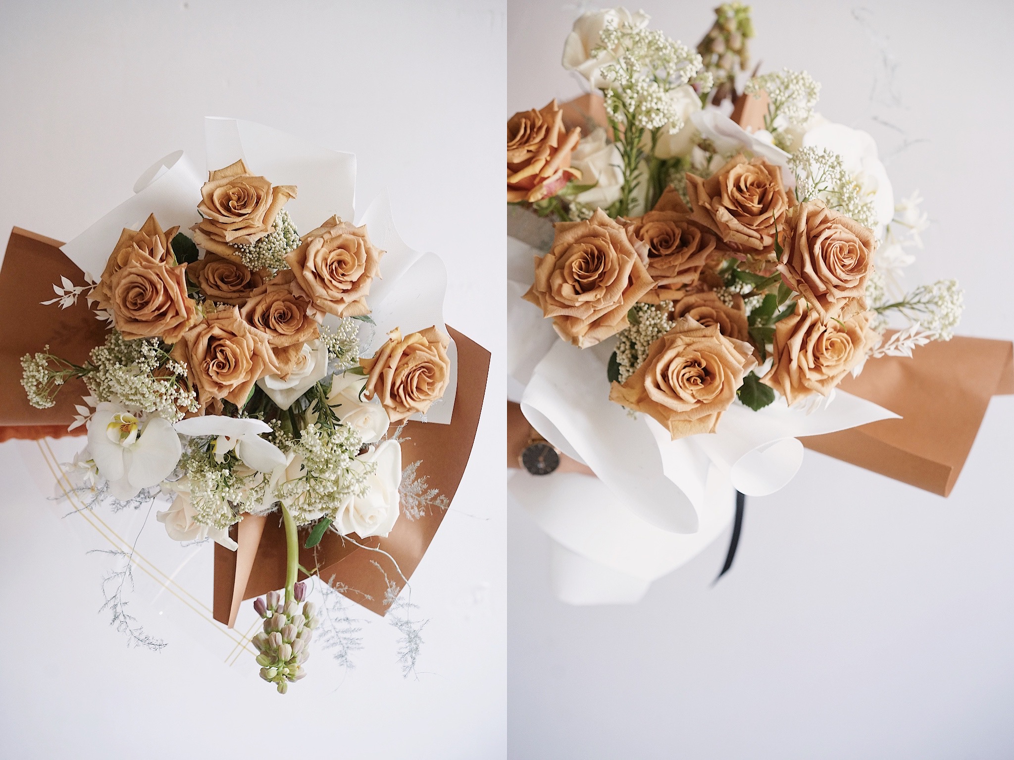 焦糖系高级感花束_花艺师双禧的直播间_千聊