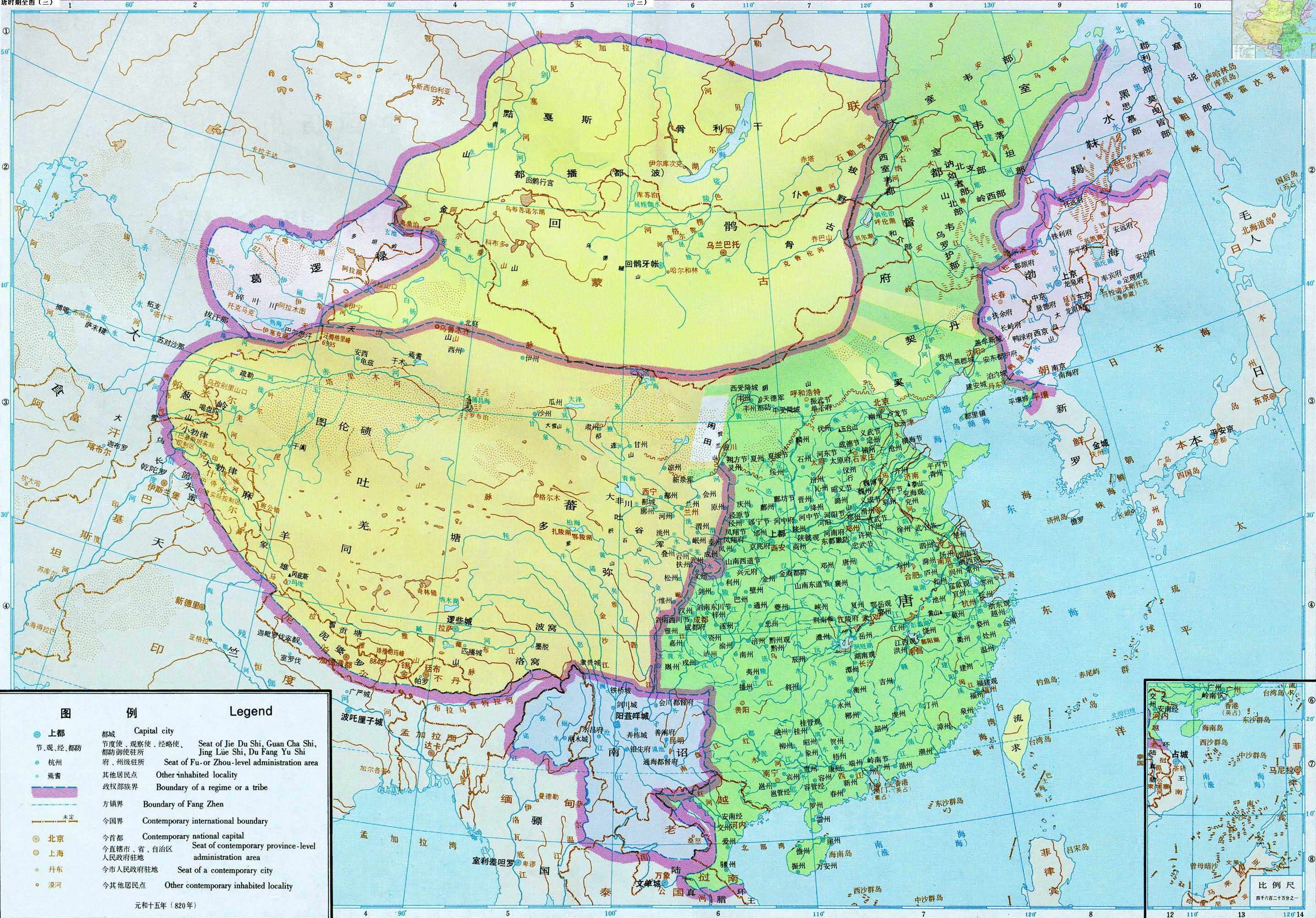 唐朝开元时期地图图片