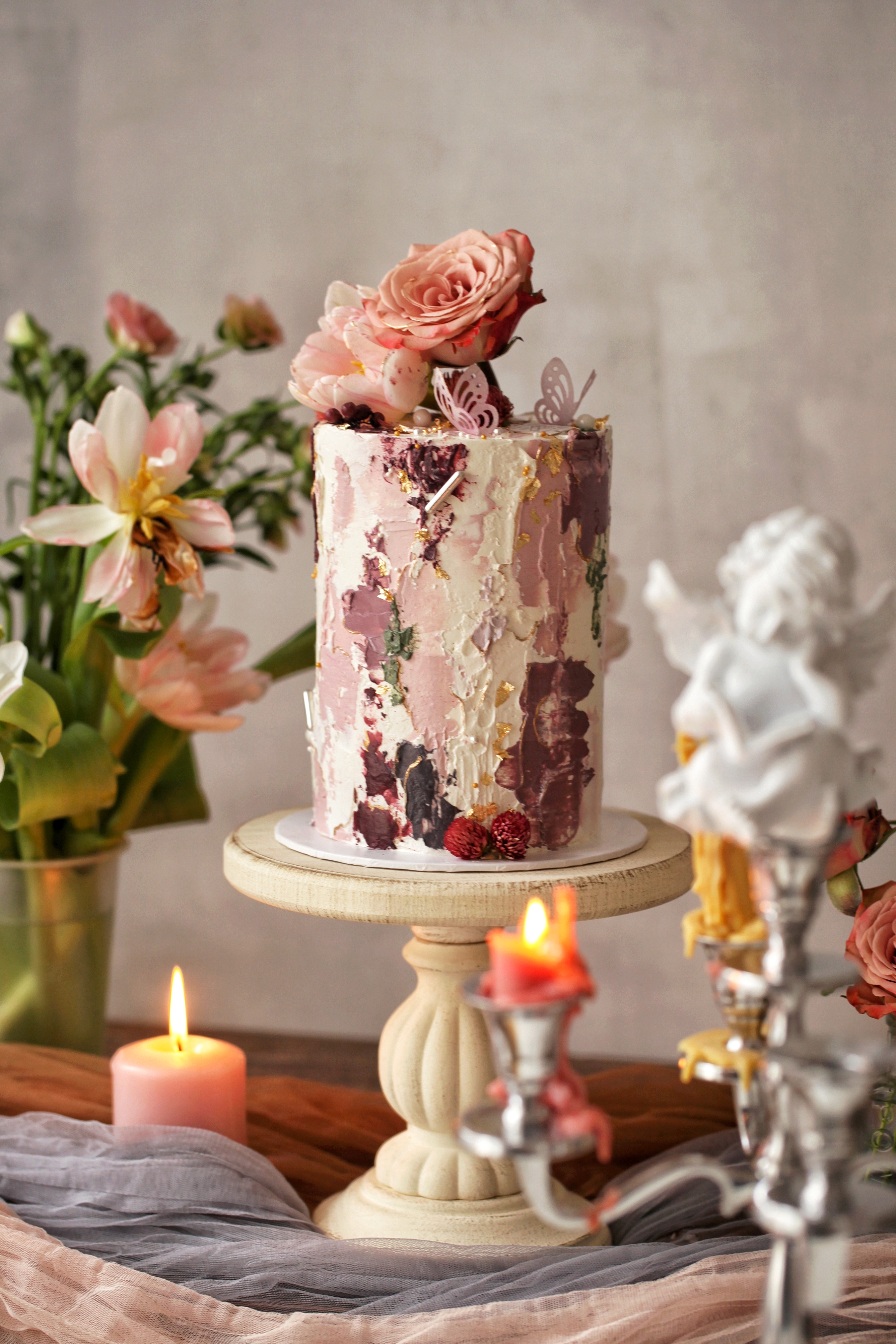 奶油加高艺术蛋糕