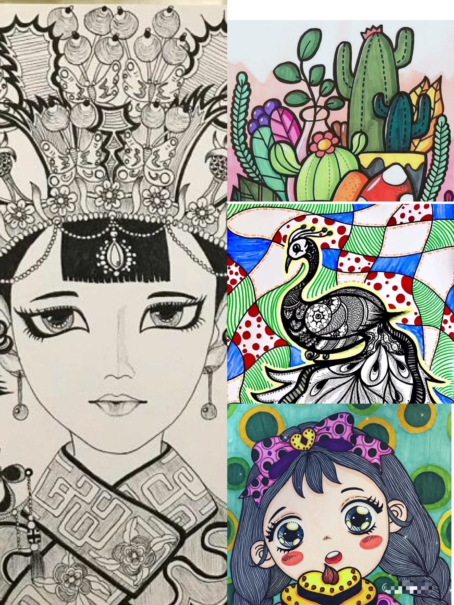 原创主题画《火红的萨日朗》