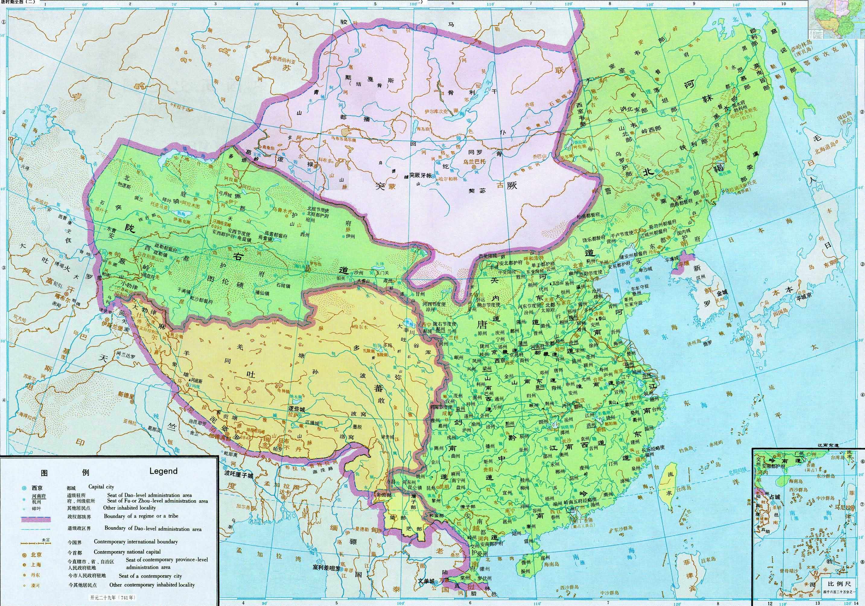 唐朝边境地图图片